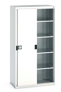 Bott Cubio Sliding Solid Door Cupboards with shelves and drawers 1600mm high option available Bott Cubio Cupboard with Sliding Doors 2000H x1050Wx525mmD